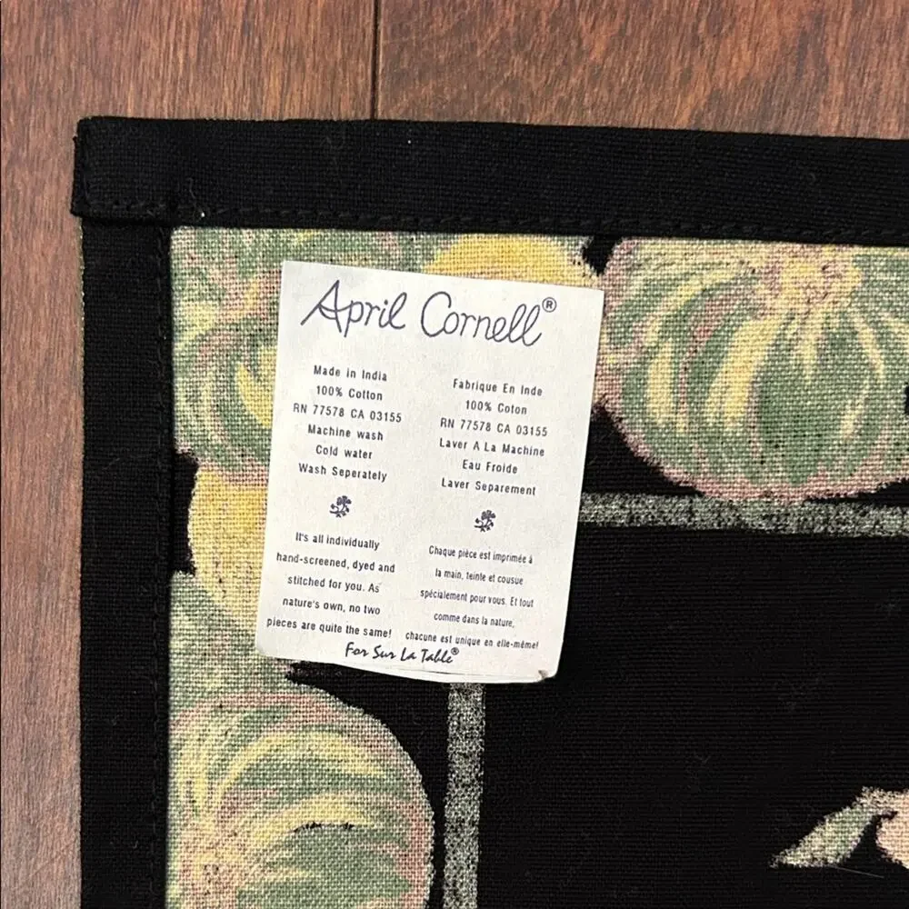 April Cornell for Sur La Table Autumn Harvest Pumpkin Placemats, Set of 6